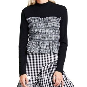 Sandy Liana x Target Gingham Long Sleeve Mock Turtleneck Shirt Size M